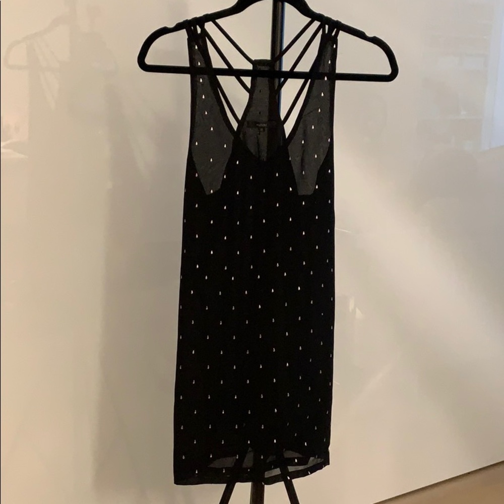 LF black studded racer back dress